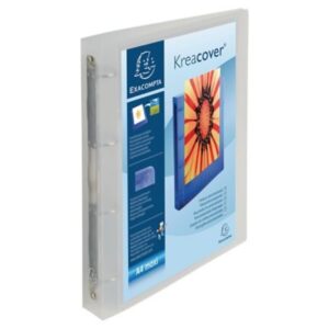 KreaCover® Präsentationsringbuch, 4 Ringe, 40 mm, 'O'-Ring 30 mm, transparent