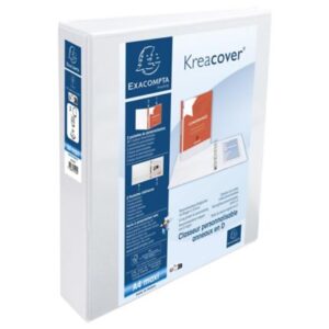 Präsentationsringbuch Exacompta Kreacover, 4-Ring, 30 mm, D-Ring, weiß