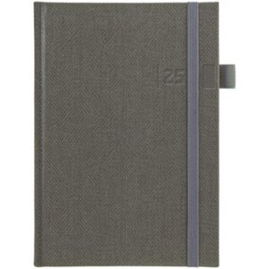 Wöchentlicher Kalender Graspo Tweed, A5, 128 Seiten, grau