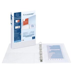 Präsentationsringbuch Exacompta Kreacover, 4-Ring, 60 mm, D-Ring, weiß