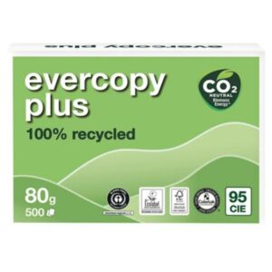 Evercopy plus recyceltes Kopierpapier, A4, 80 g/m², weiß, 5 x 500 Blatt