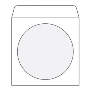 weiße CD/DVD - Umschläge mit Fenster 127 x 127 mm, Packung mit 50 Stück