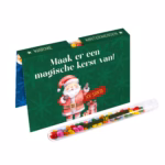 Faltkarte mit gefülltem Reagenzglas