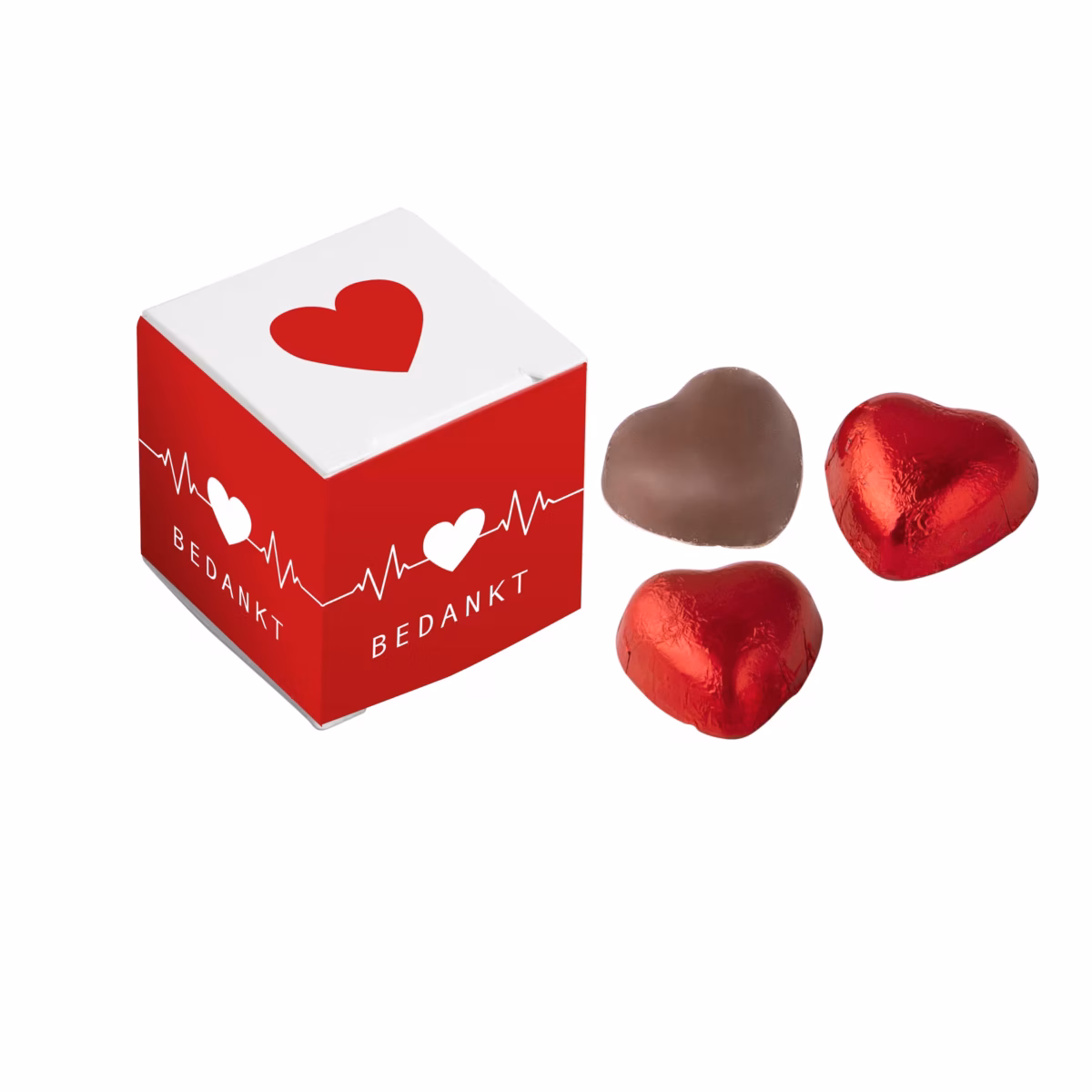 Box containing 3 chocolate hearts – Bild 2