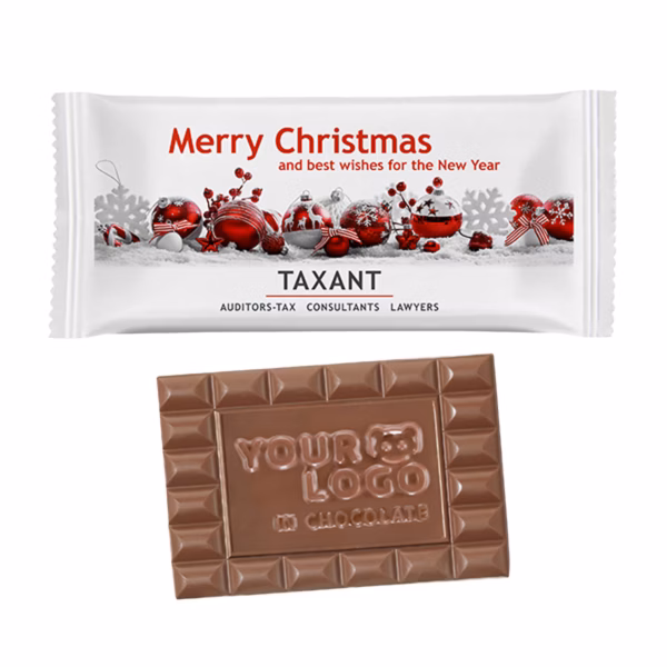 Large Logo-Schokoladentafel im Flowpack