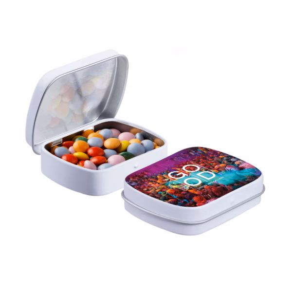 Mini Klappdeckeldose mit Süßigkeiten