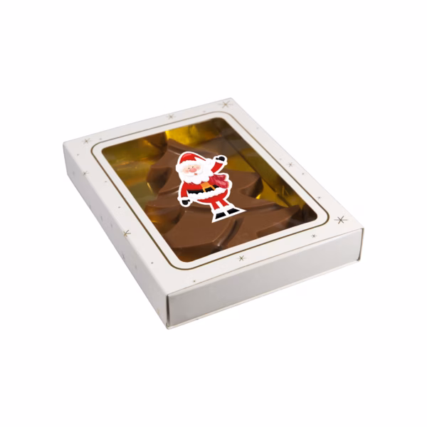 Schachtel mit Schoko-Weihnachtsbaum